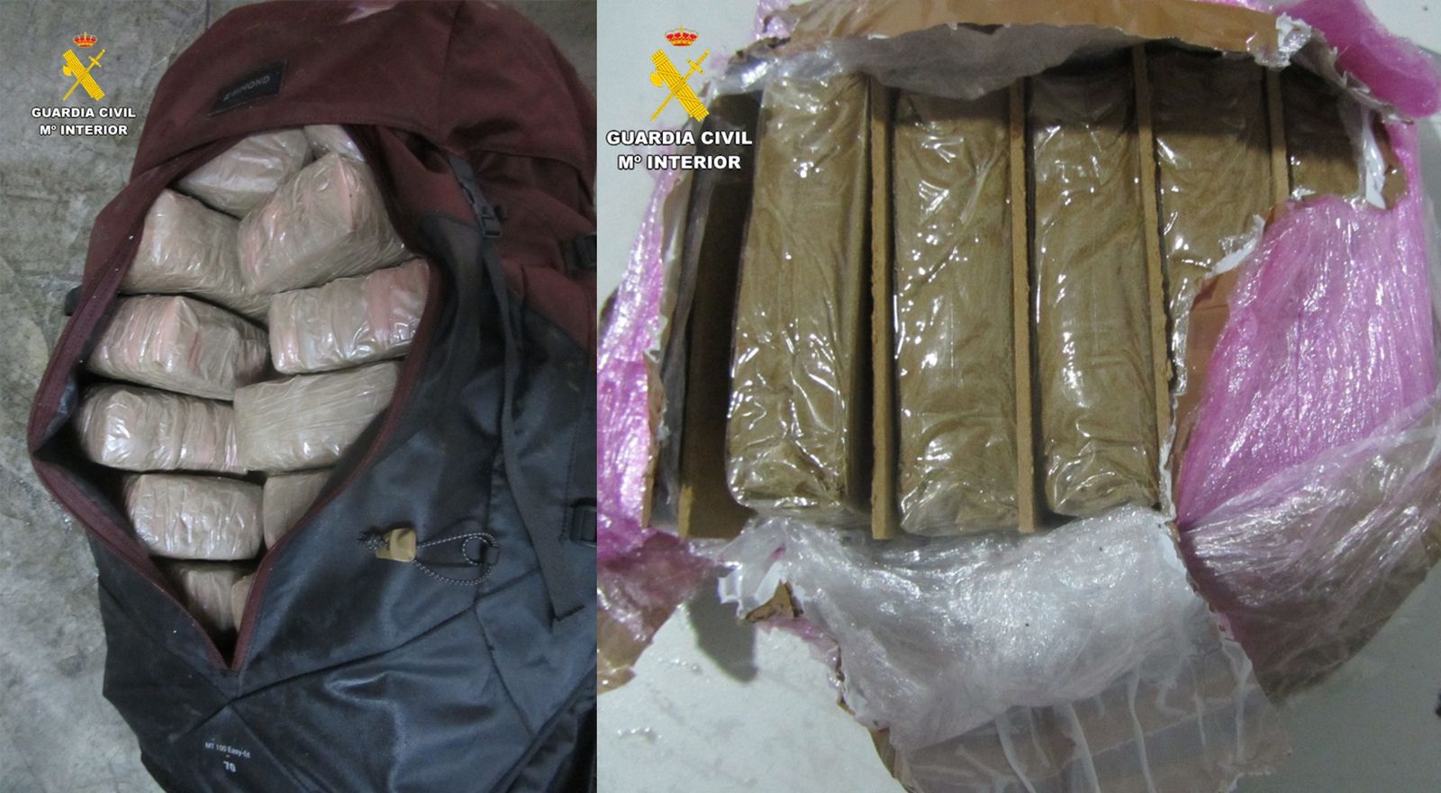 La droga intervenida por los agentes