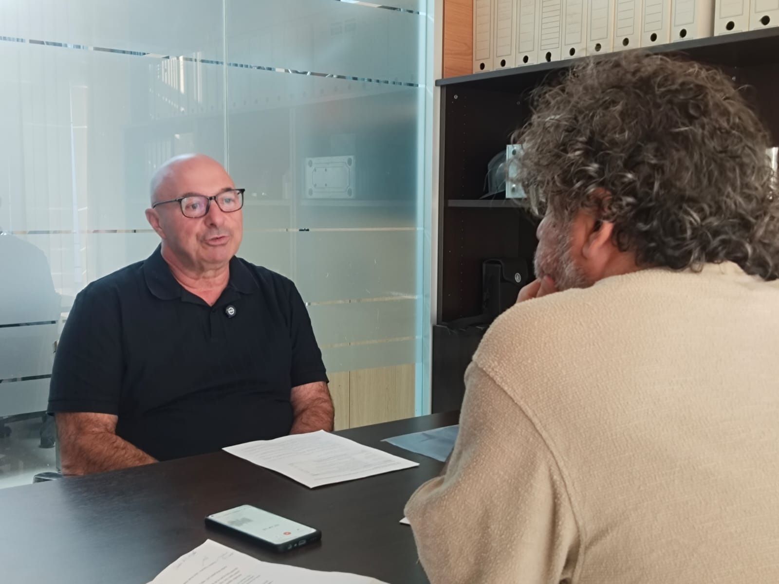 Cecchi, durante la entrevista