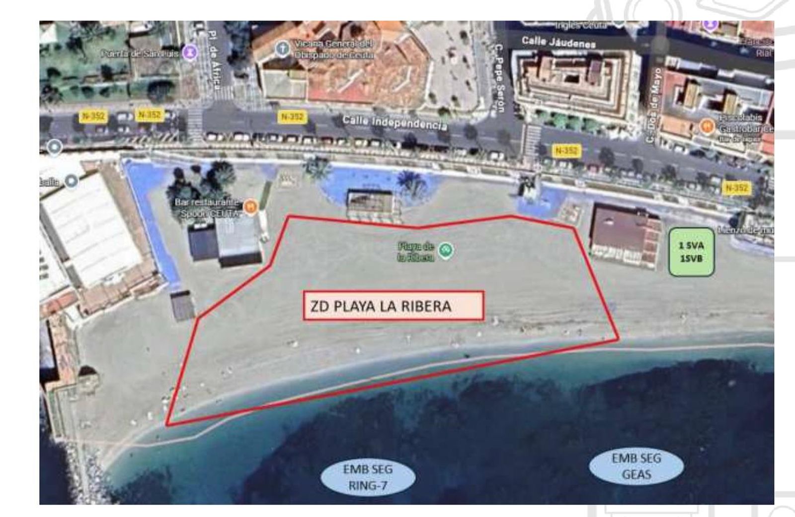 La zona que se acotará en la playa de la Ribera