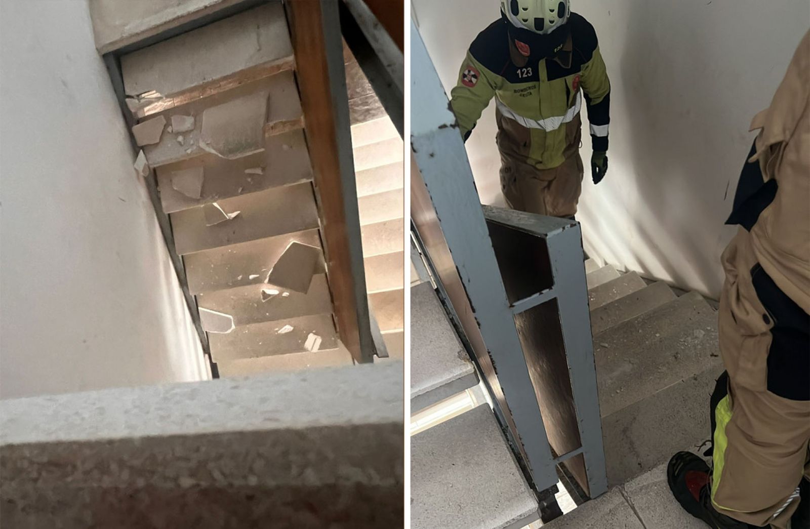 Los bomberos se trasladaron al edificio/FOTO CEDIDA