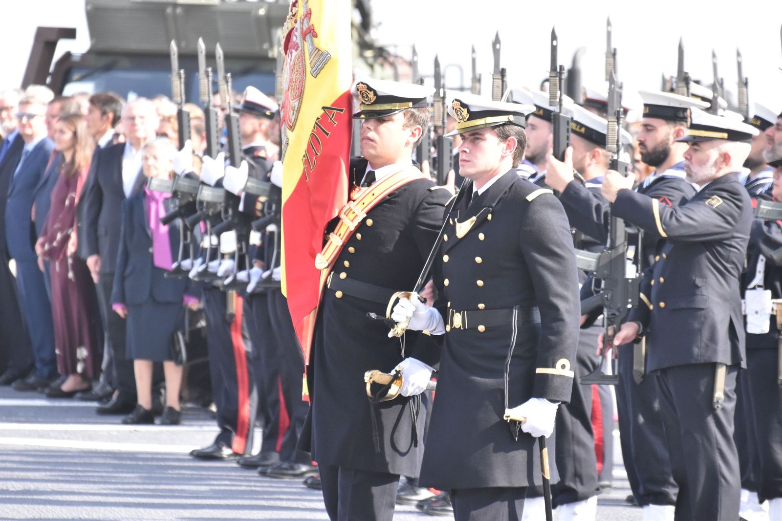 Emotiva jura de bandera a bordo del 'Castilla'