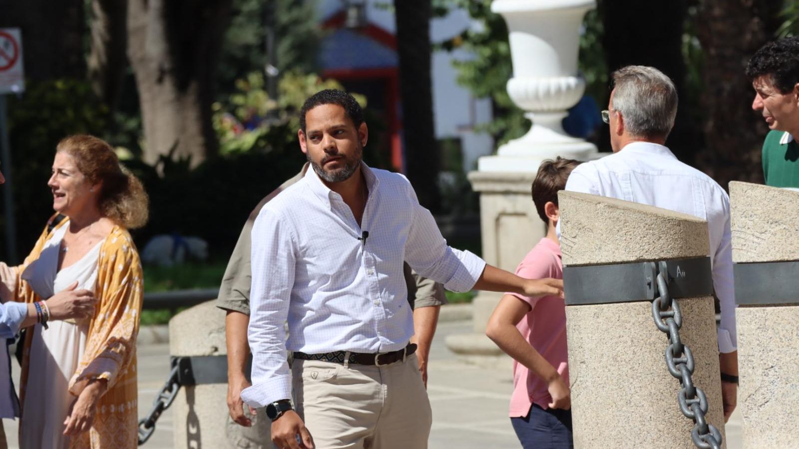 El secretario general de Vox en su visita a la ciudad.