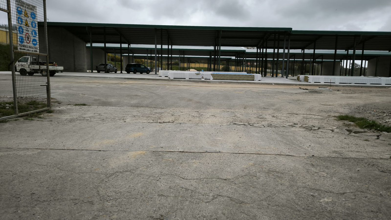 Imagen de las obras que se están llevando a cabo en la explanada de Loma Margarita