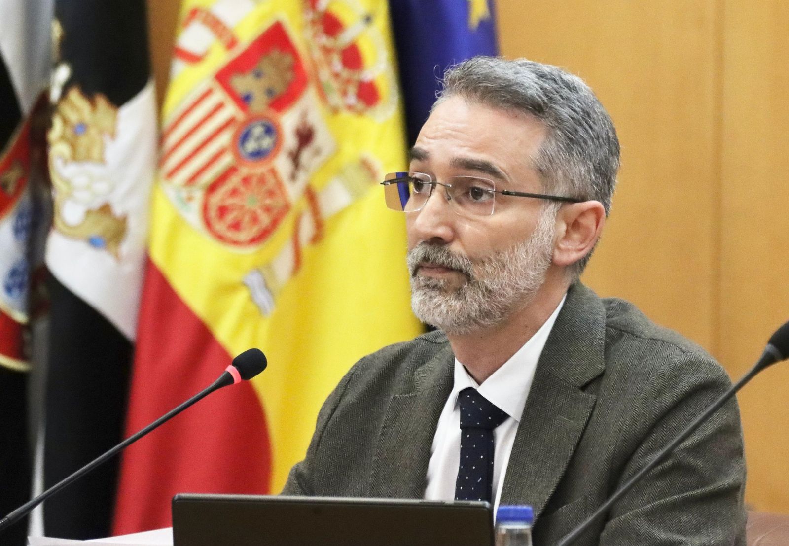 El socialista Sebastián Guerrero, durante su intervención durante el pleno