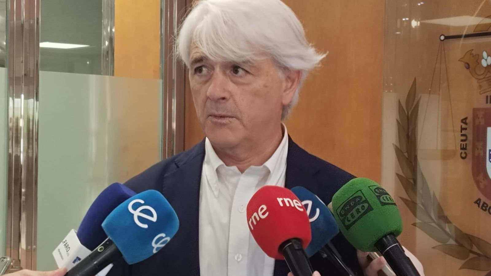 El presidente del Consejo General de la Abogacía Española, Salvador González, en Ceuta