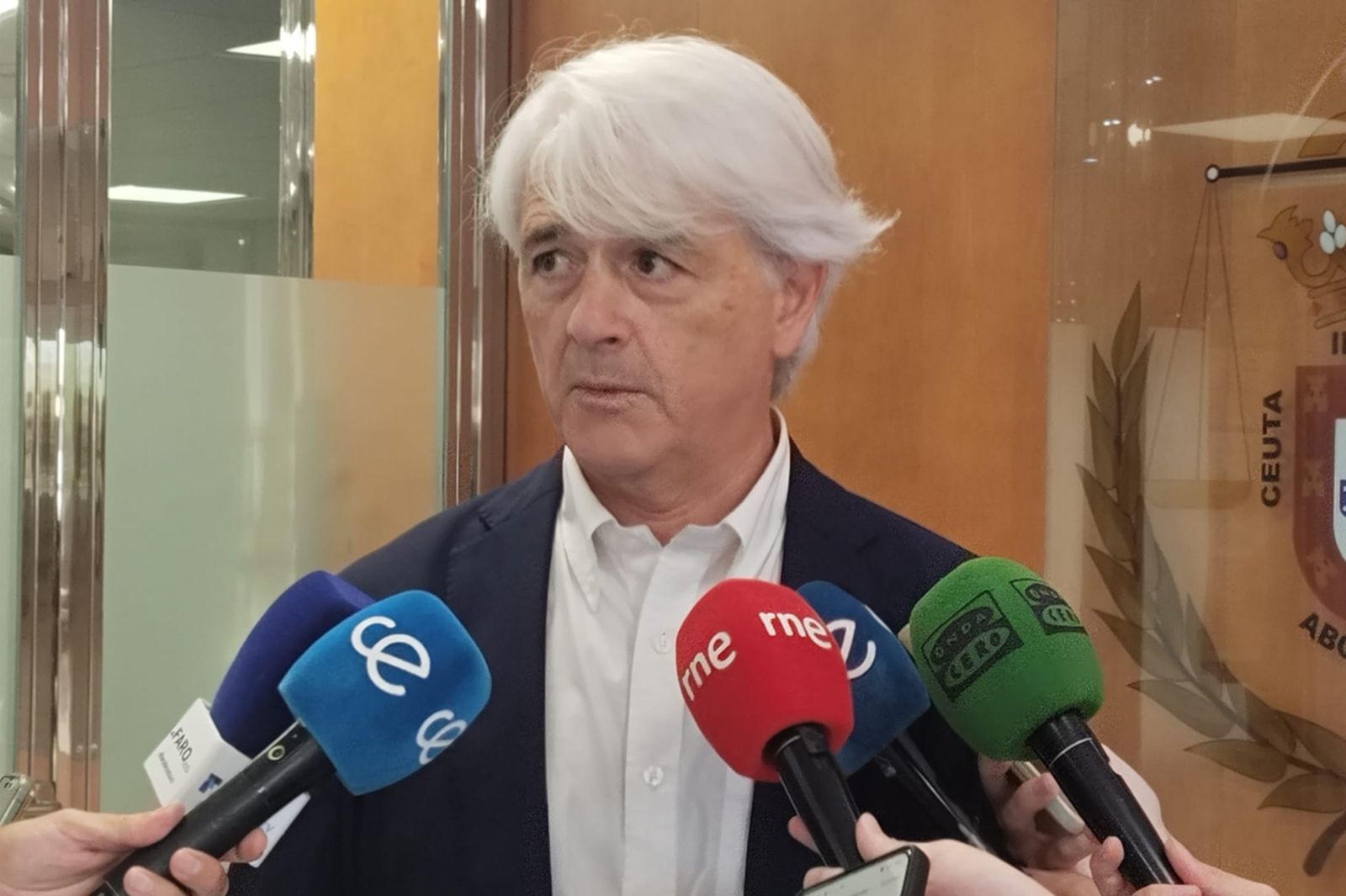 El presidente del Consejo General de la Abogacía Española, Salvador González, hoy en Ceuta