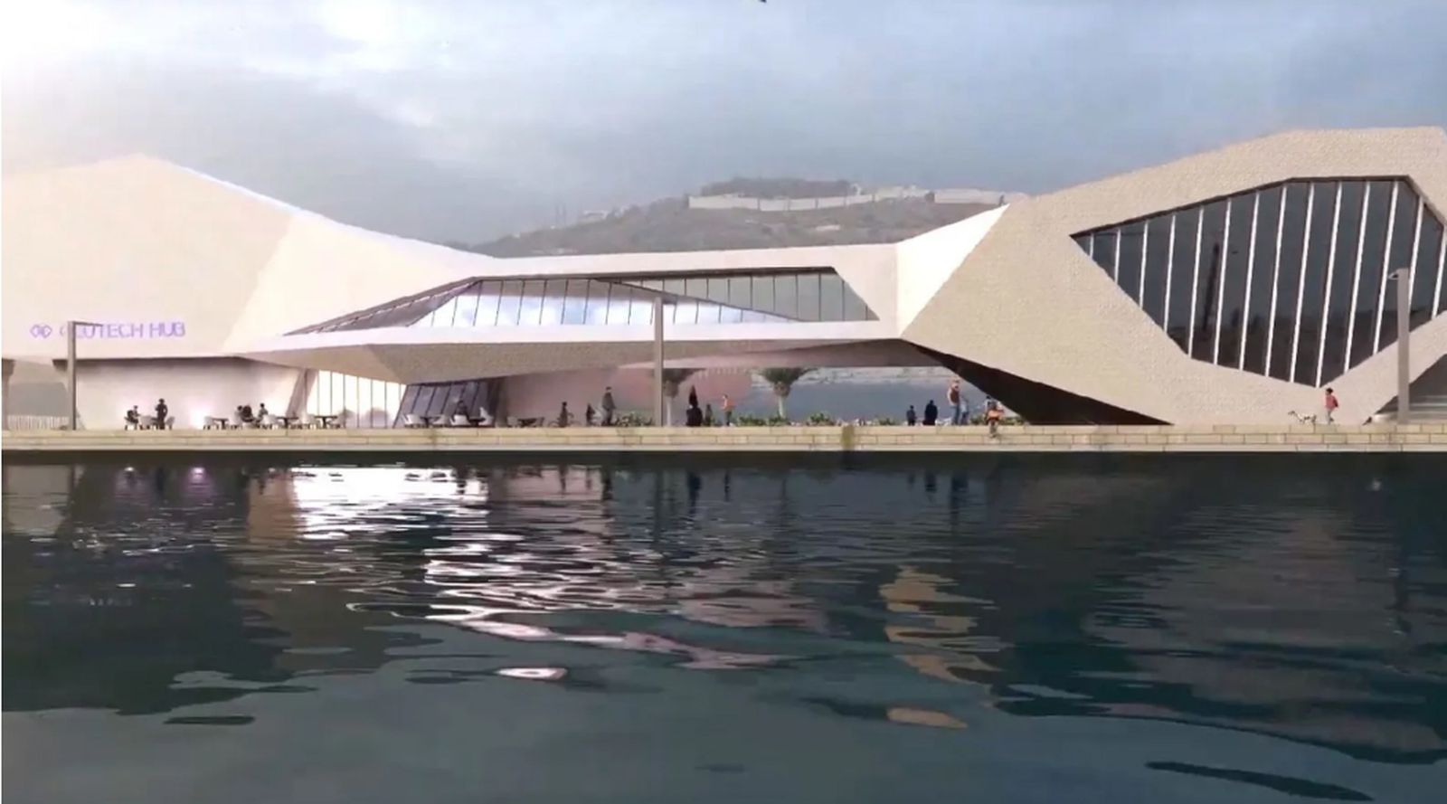 Recreación del futuro edificio que acogerá a la incubadora Odissea