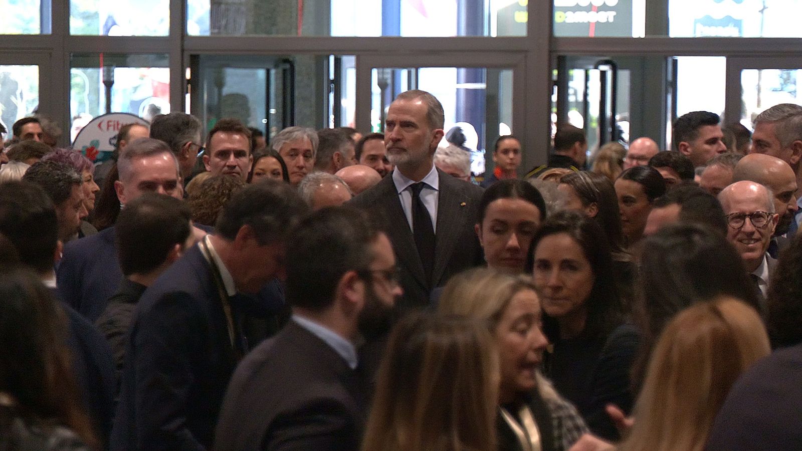 Felipe VI, durante su visita al recinto