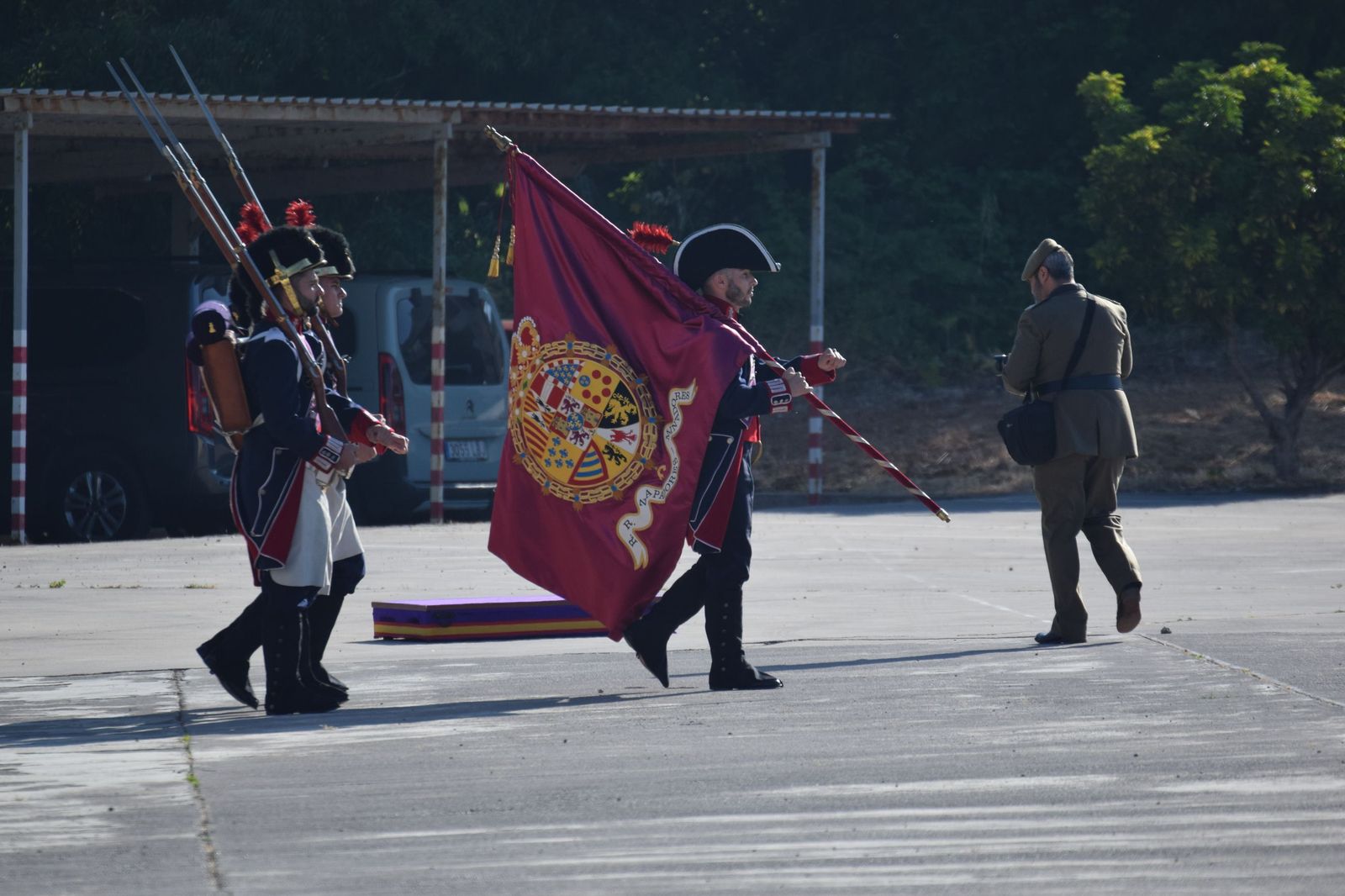 El Regimiento de Ingenieros 7 honra a San Fernando en una solemne parada militar en El Jaral