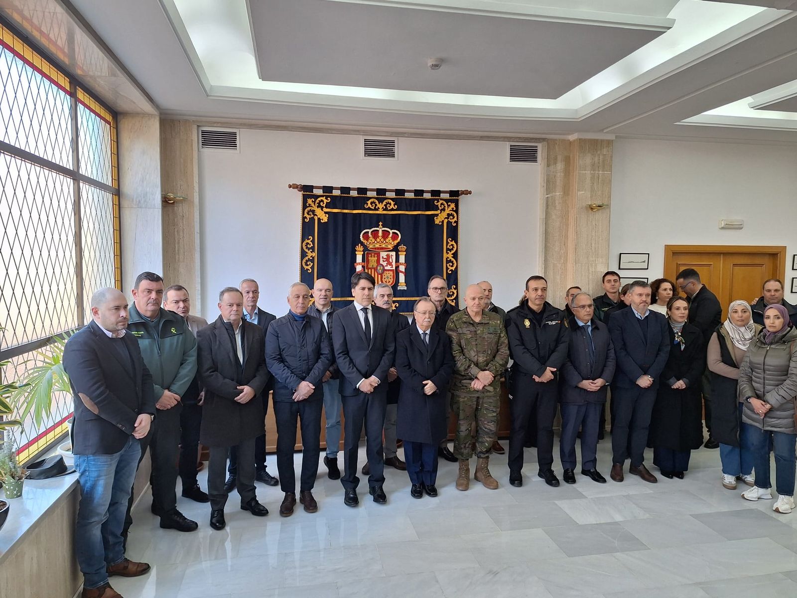 El minuto de silencio tuvo lugar en la zona Noble de la Delegación del Gobierno