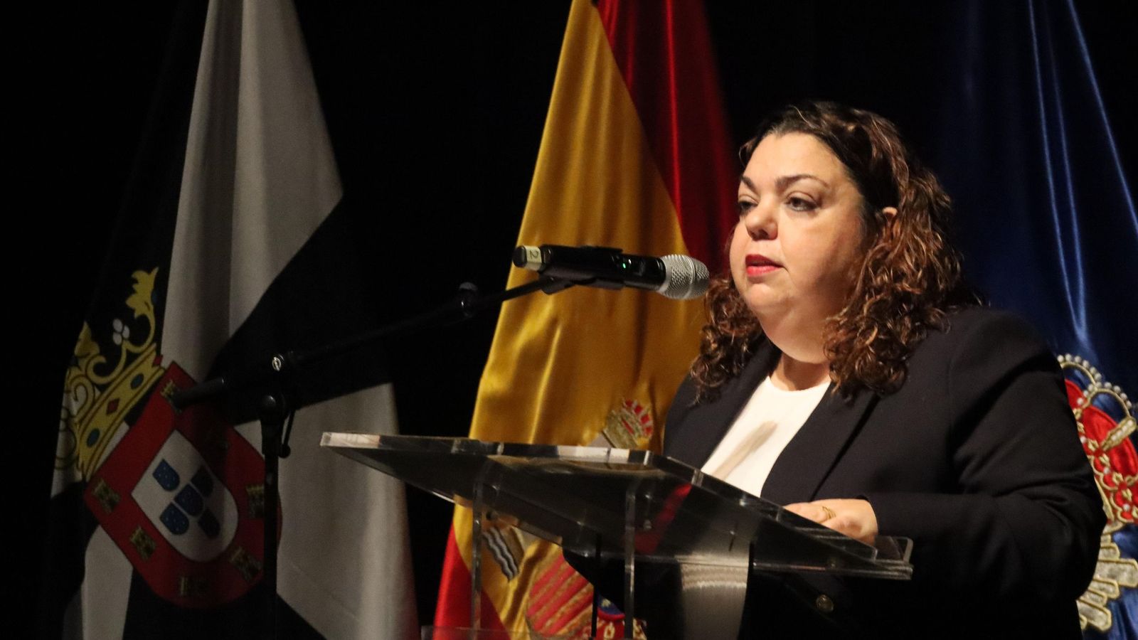 La delegada durante su intervención