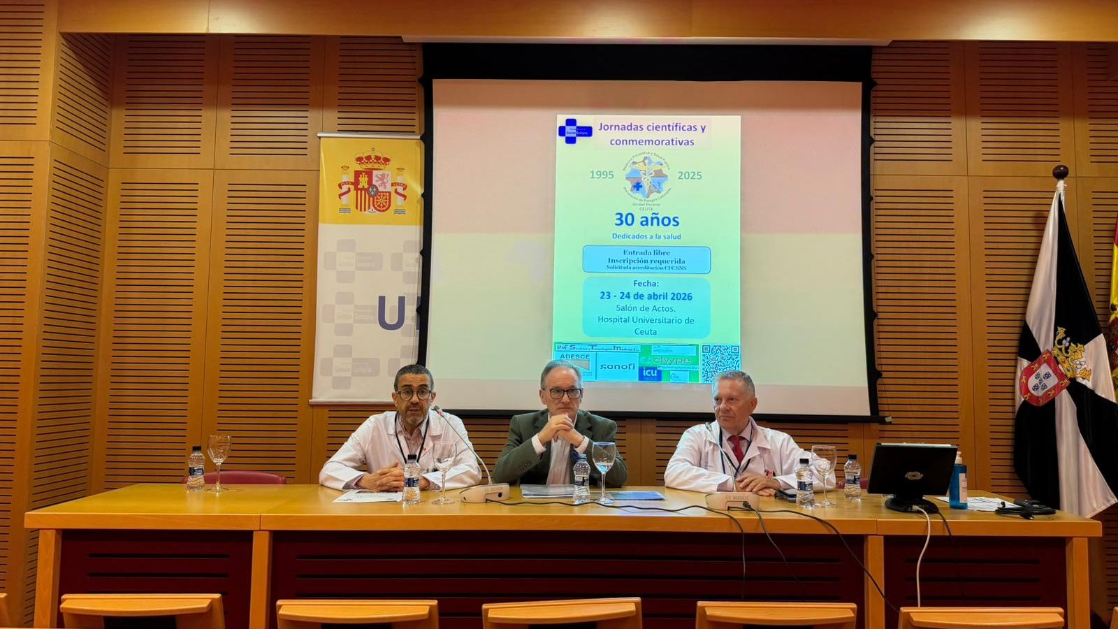 Inauguración de las jornadas por el 30 aniversario del servicio de Medicina Preventiva del HUCE