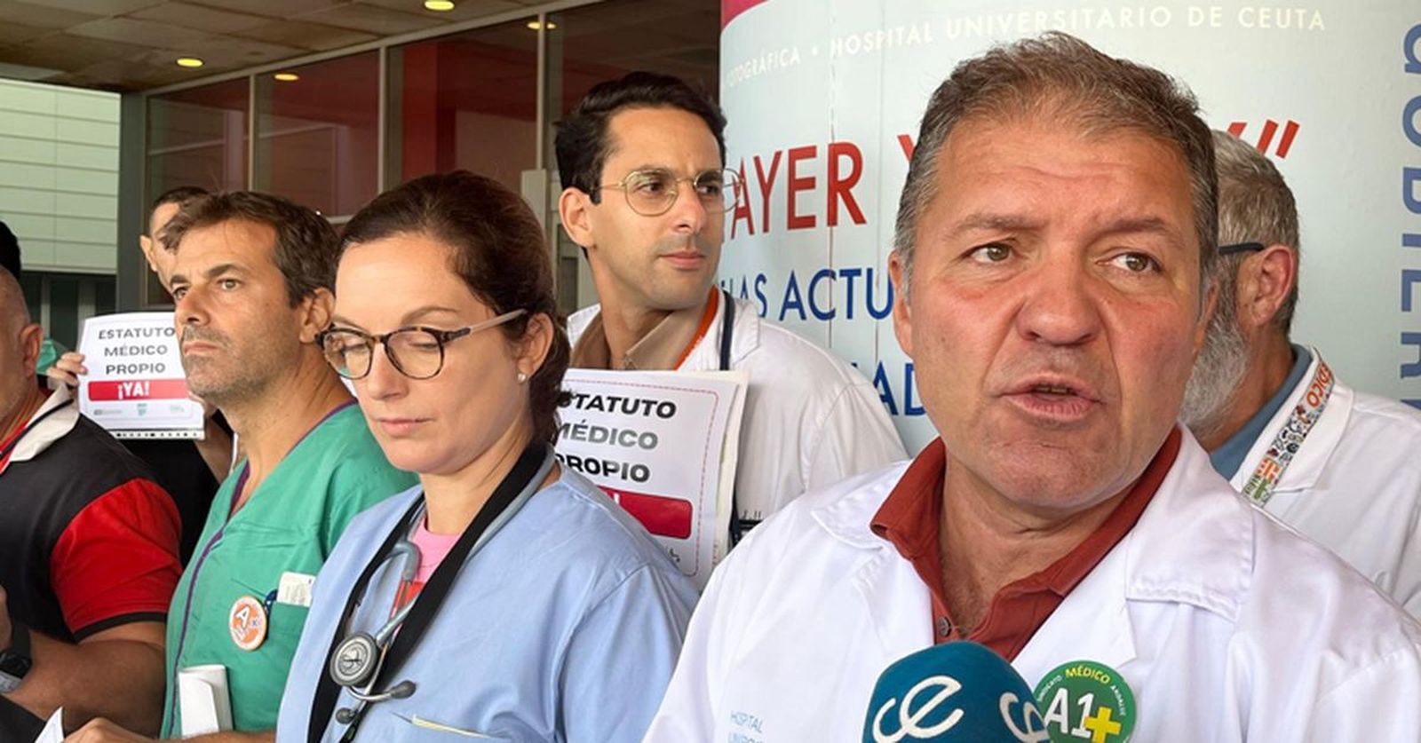 El presidente del SMC, Enrique Roviralta, en una protesta