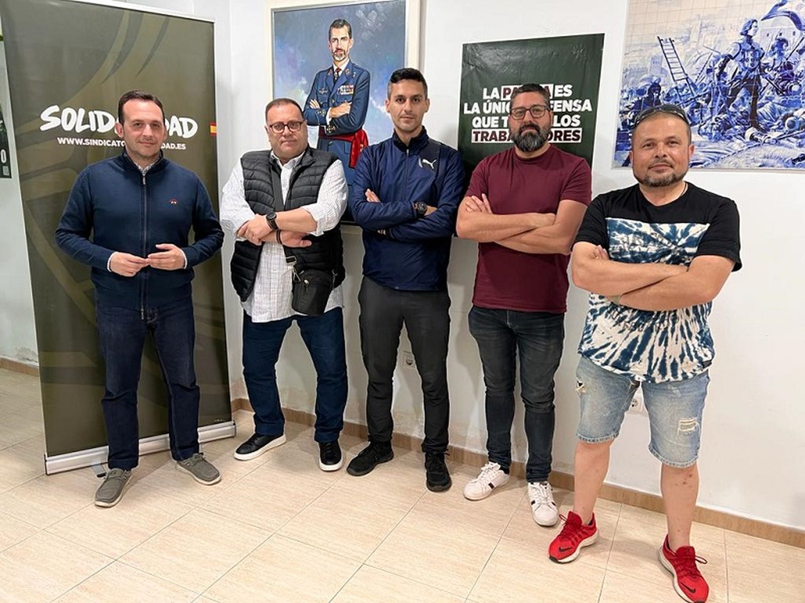 El coordinador territorial del sindicato en la ciudad, Juan Sergio Redondo, se ha reunido con varios de los miembros de la candidatura./ FOTO CEDIDA