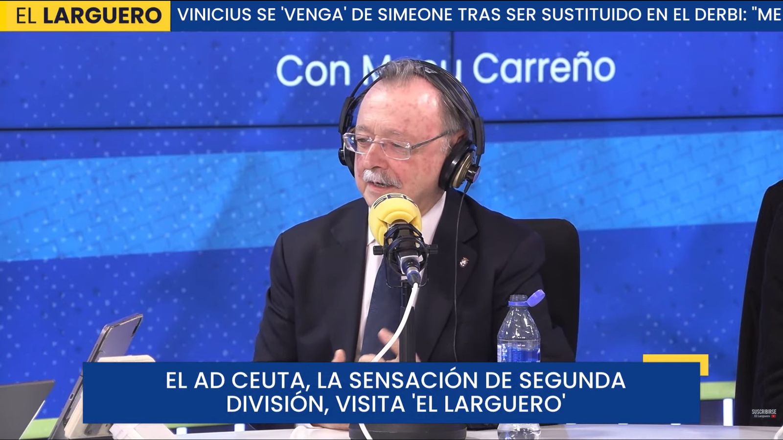 El presidente Vivas durante su participación en el programa 'El Larguero' de la Cadena Ser
