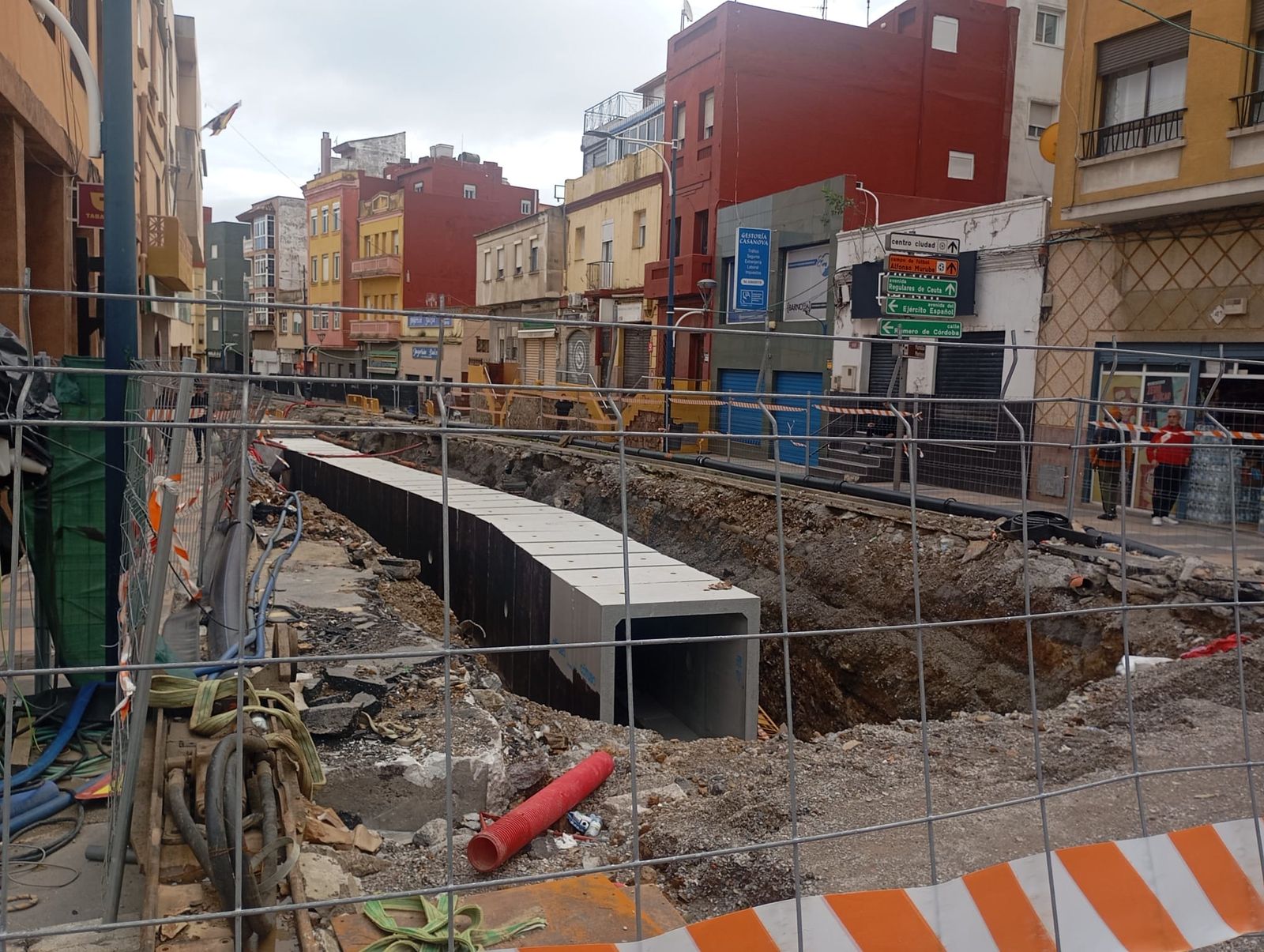 Fotografía tomada el pasado domingo de las obras de Hadú