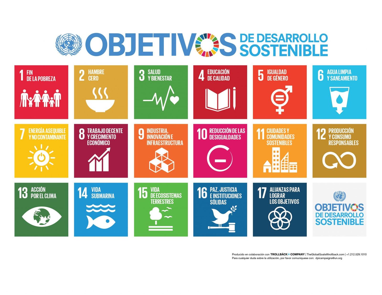 Objetivos de Desarrollo Sostenible incluidos en la Agenda 2030