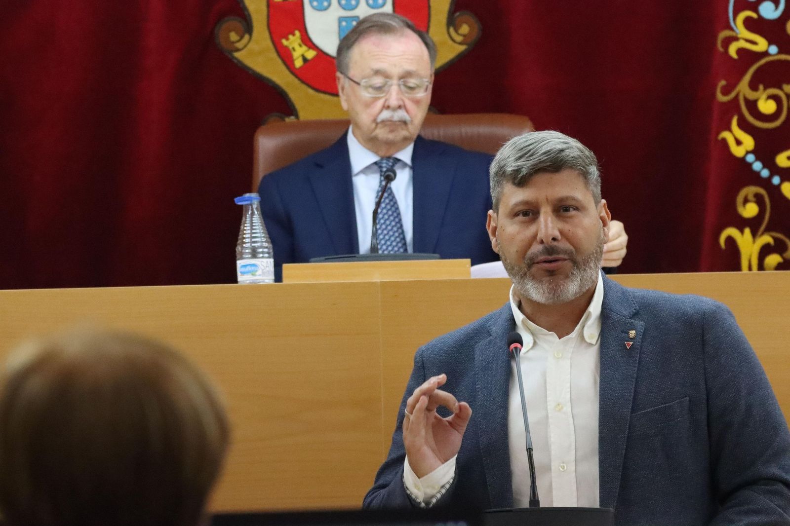 Mohamed Mustafa, portavoz de Ceuta Ya! durante su intervención en el Pleno de Presupuestos 2026