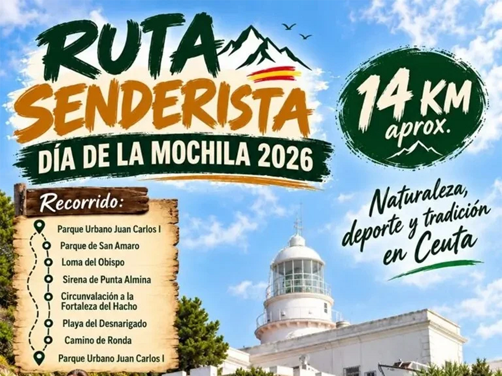 Cartel de la actividad de la marcha senderista