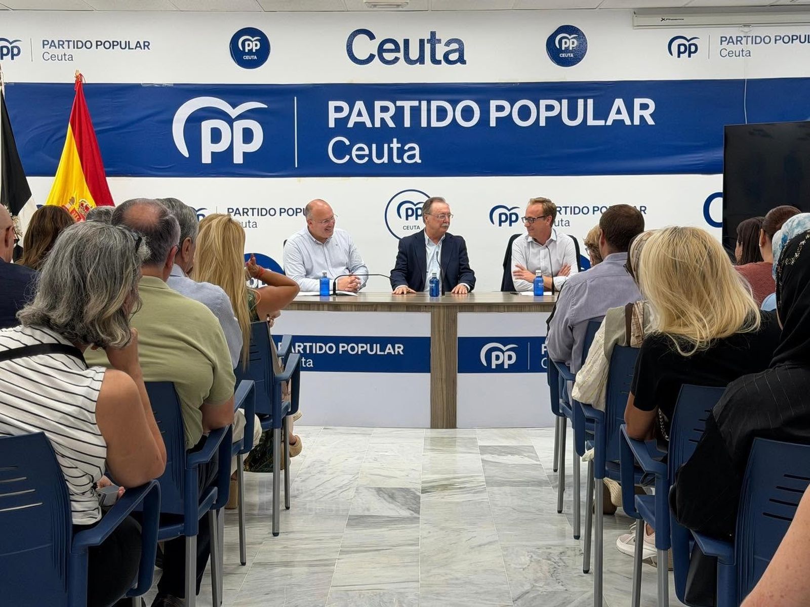 Miguel Tellado durante el último Comité Ejecutivo del Partido Popular de Ceuta