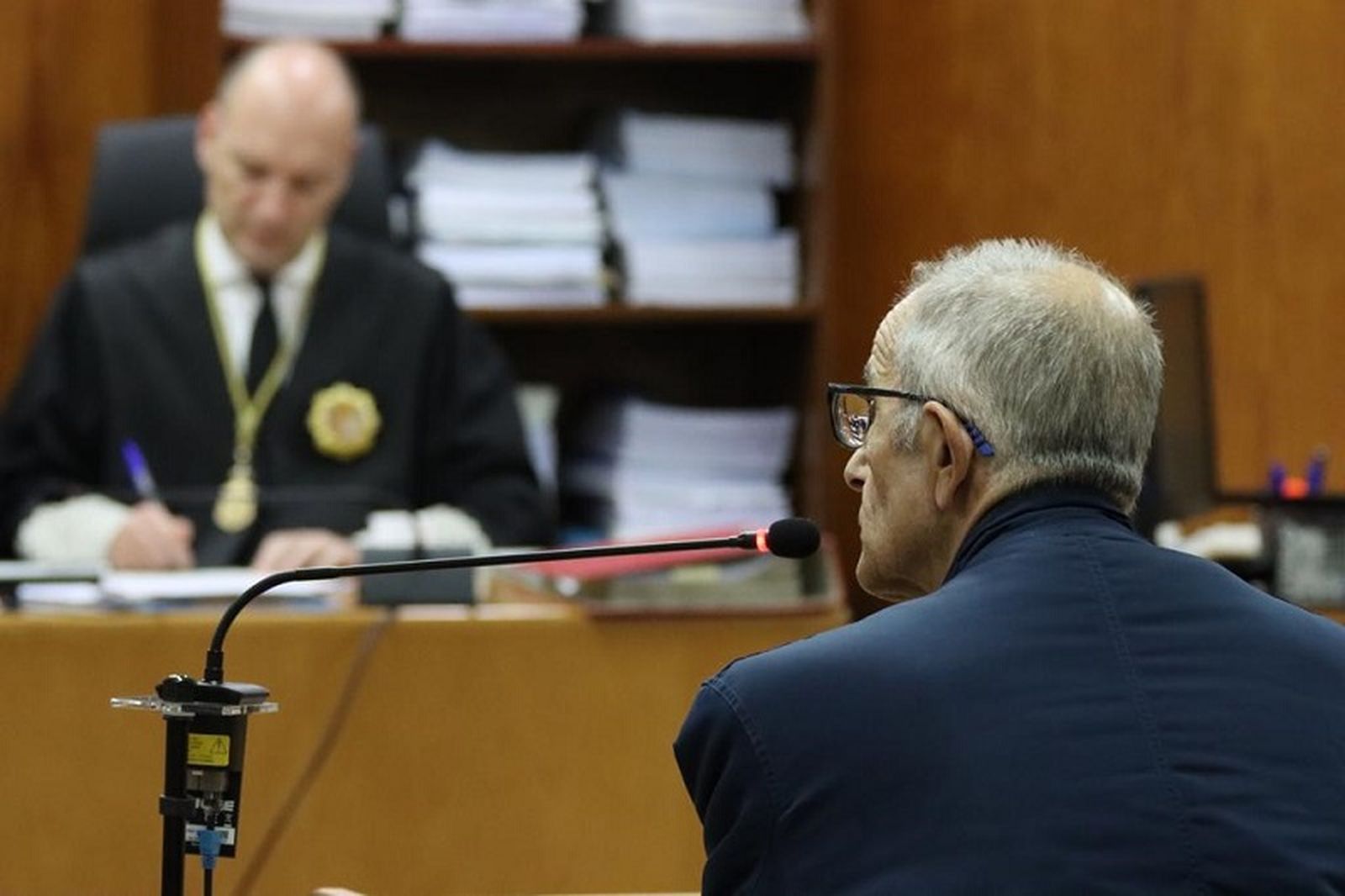 Pérez declarando como acusado este martes. / REDUAN