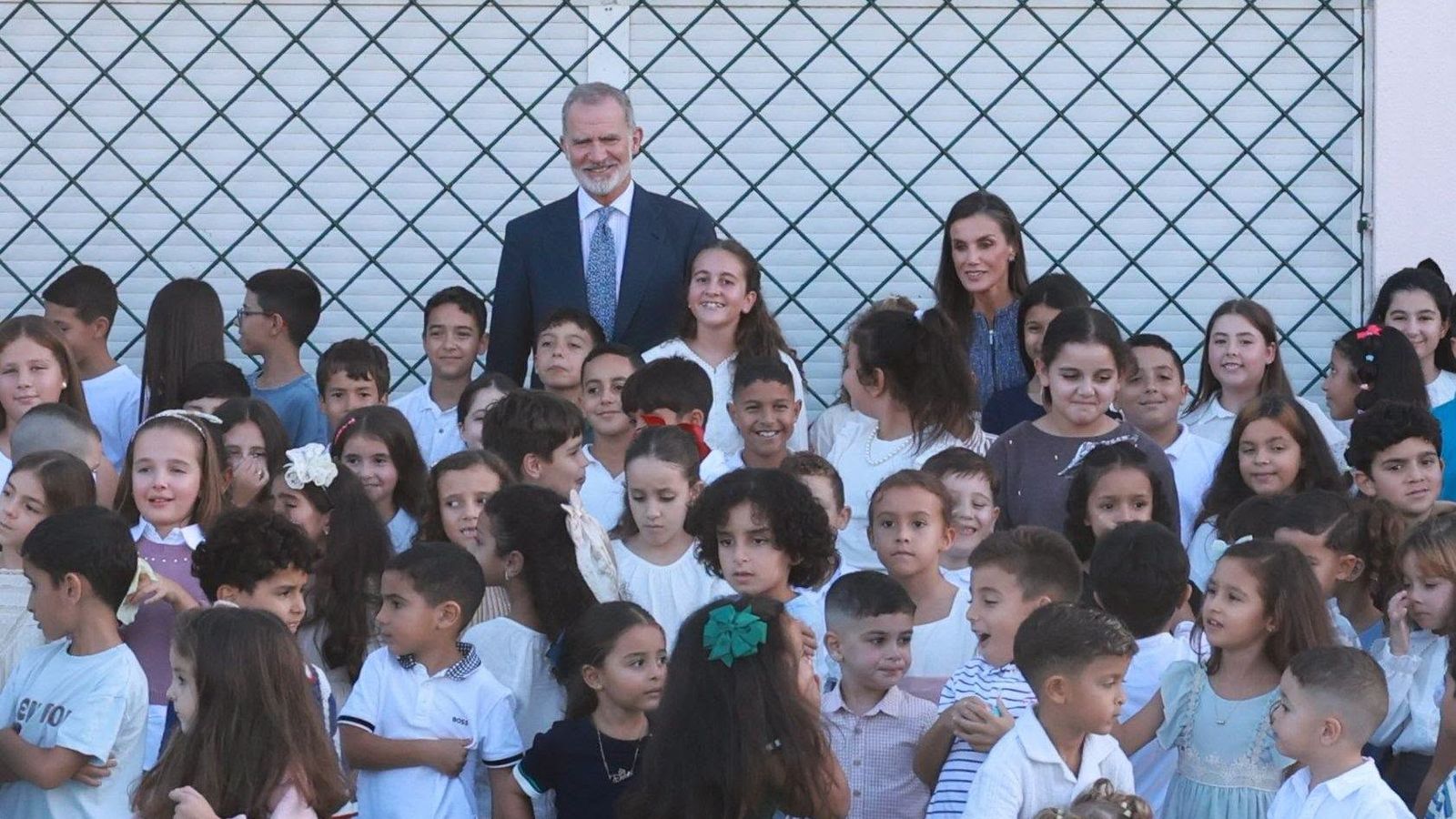Los Reyes de España durante su visita al CEIP Vicente Aleixandre el pasado martes