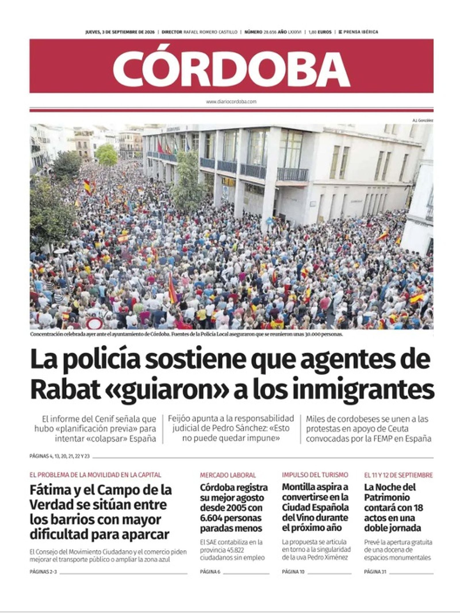 Ceuta ocupa las portadas nacionales