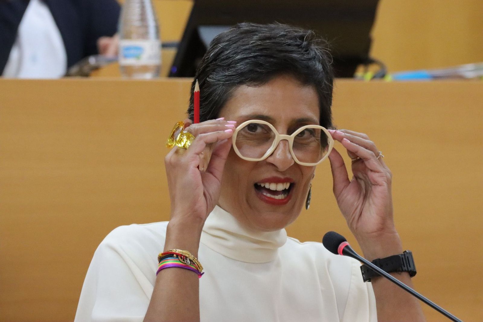 La portavoz del Grupo Popular, Kissy Chandiramani, en su respuesta a Ceuta Ya!