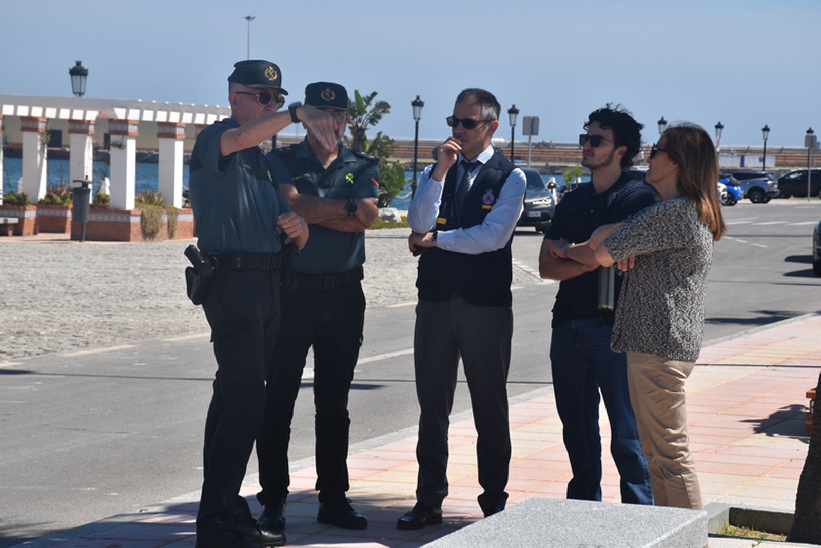 La OPE ensaya una zona de emergencia en el Muelle España