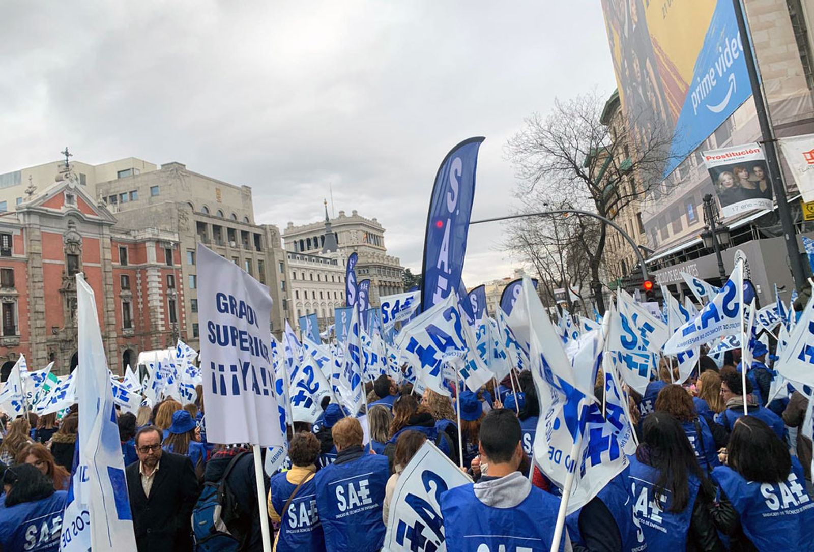 Imagen de archivo de una movilización convocada por SAE