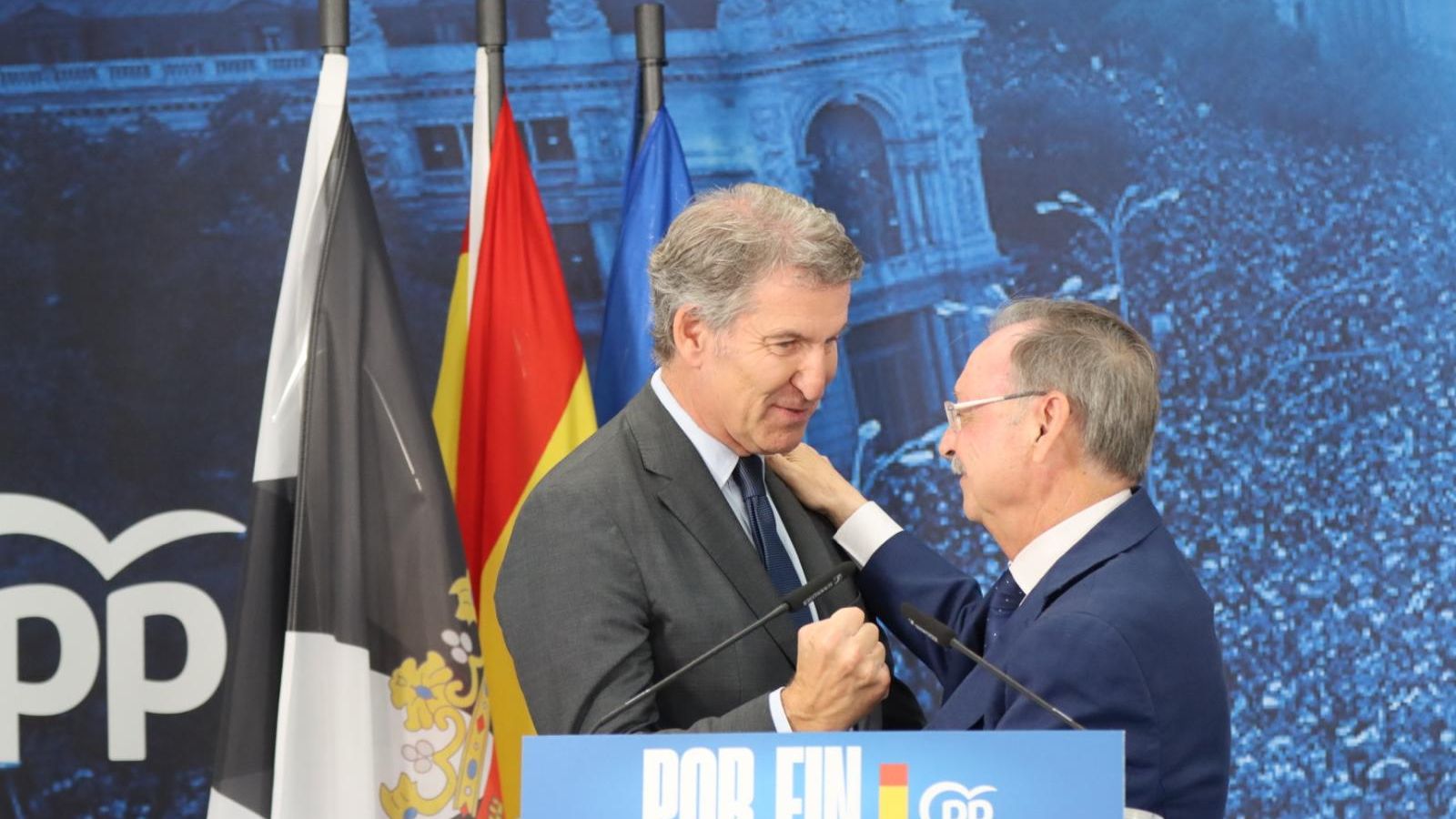 Feijóo y Vivas en el acto de precampaña del PP