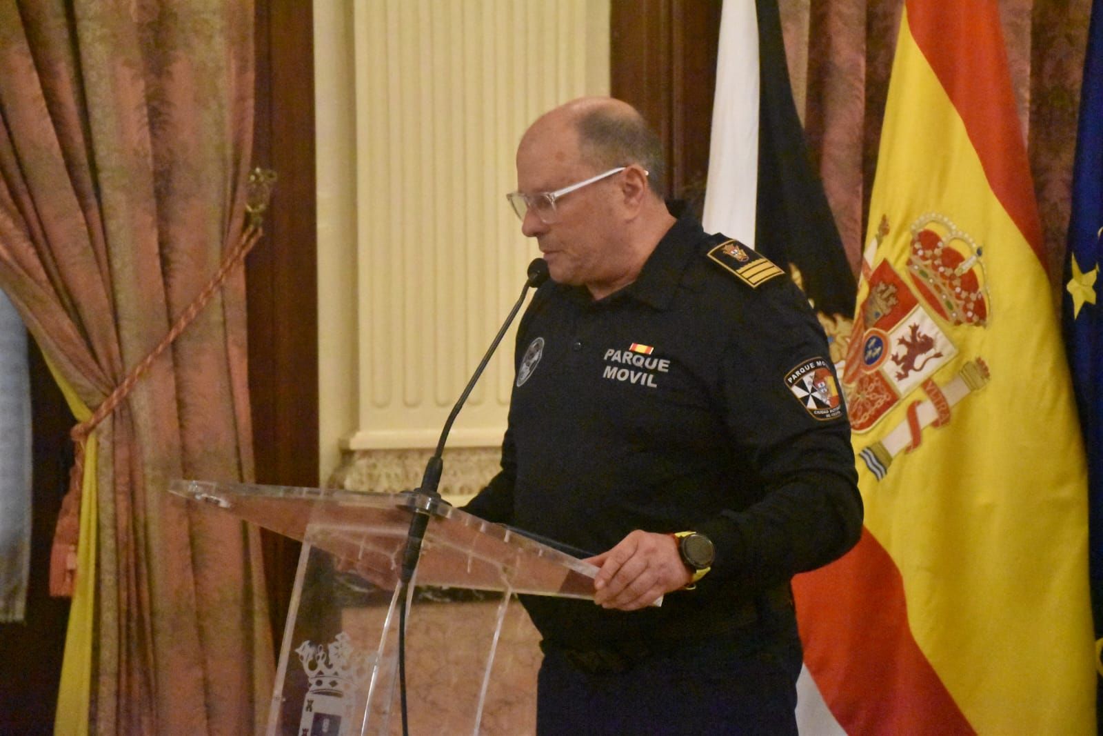 Rogelio Sola, jefe del Parque Móvil de Ceuta durante su intervención