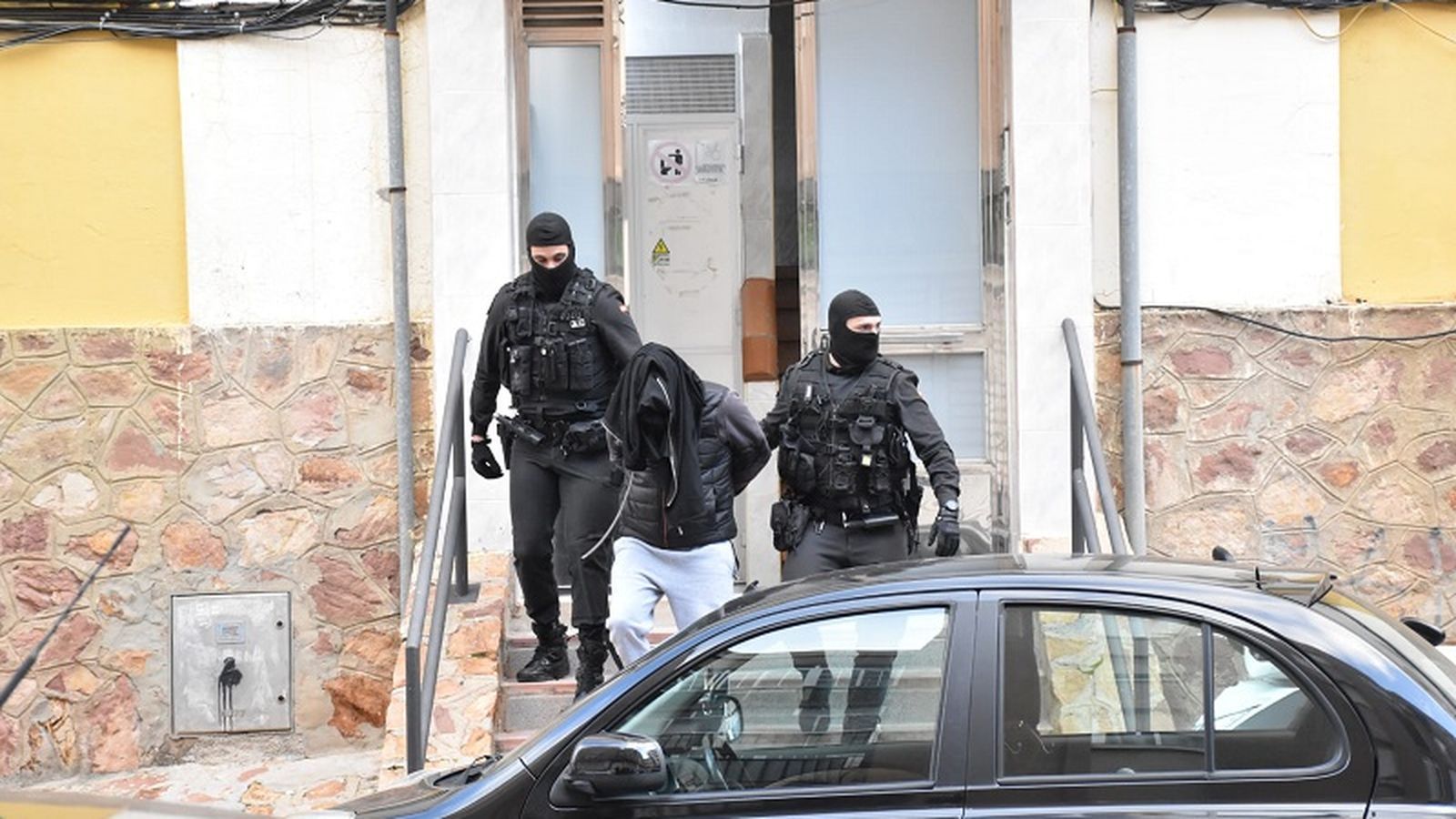 Uno de los detenidos en Zurrón en febrero de 2025 en el marco de la operación ATAM-Macetero