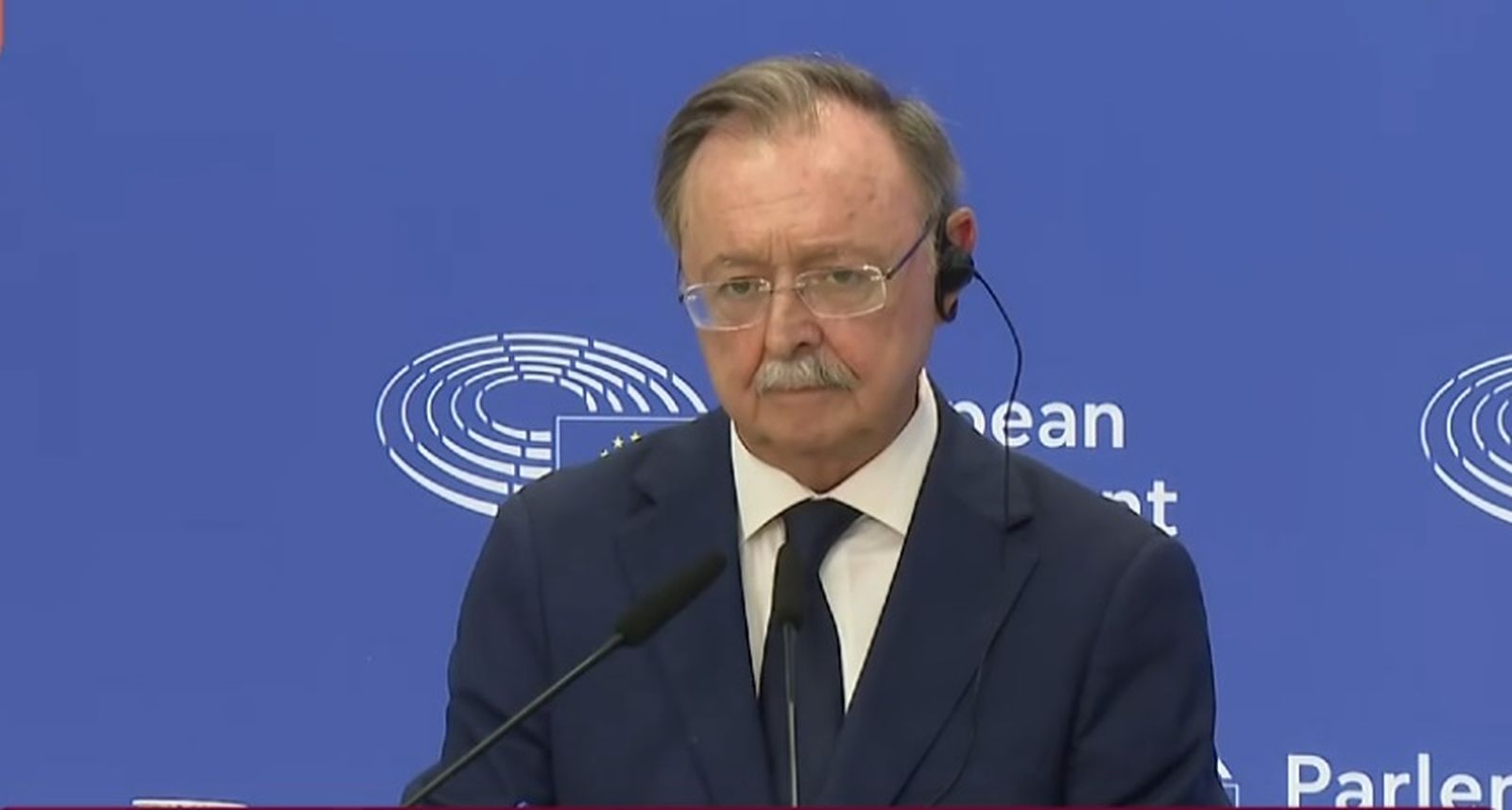 Juan Vivas durante su rueda de prensa este martes en Bruselas