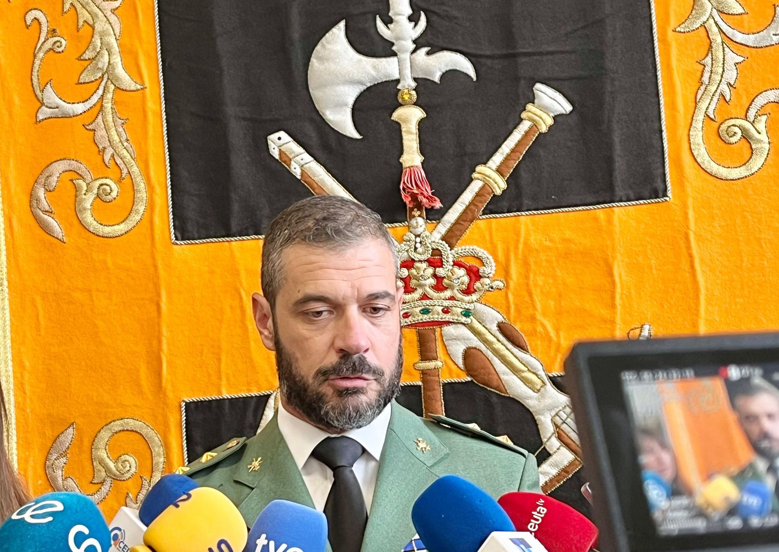 El teniente coronel Javier Veiga, jefe de la IV Bandera del Tercio Duque de Alba 2º de La Legión