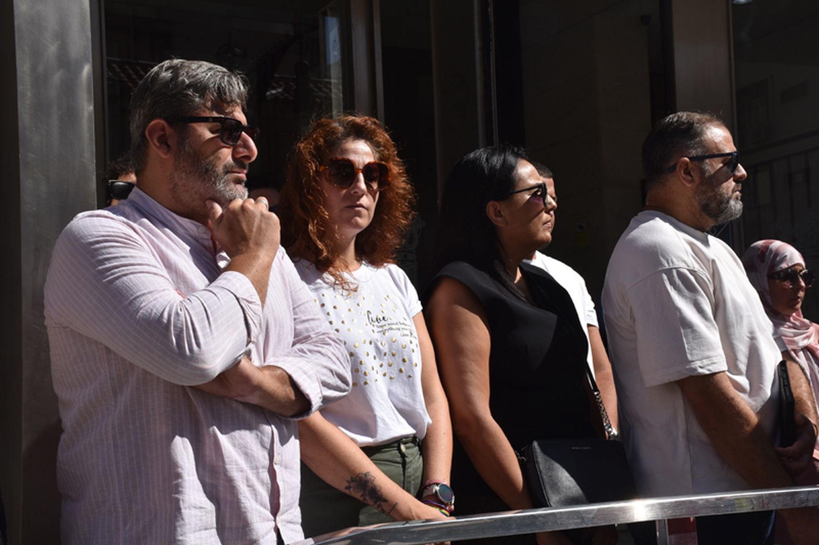 Los diputados por Ceuta Ya!, Mohamed Mustafa y Julia Ferreras junto a los dos no adscritos Fidda Mustafa y Navil Rahal. / FOTO G.S.