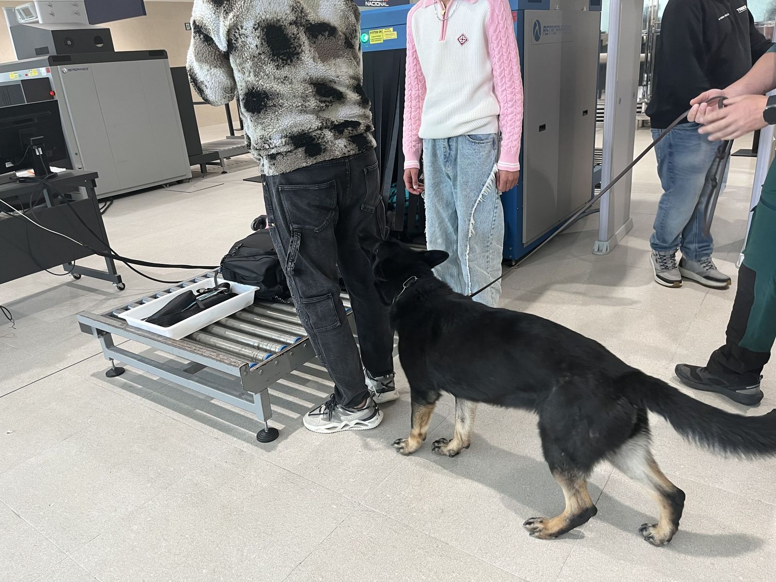 Rita durante uno de los controles realizados en el interior del Puerto de Ceuta