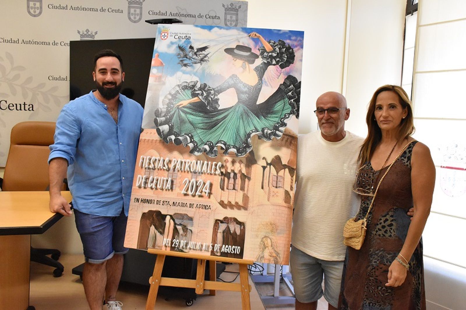 Día de la presentación del cartel, Rubén con su familia./ FOTO NICOL'S