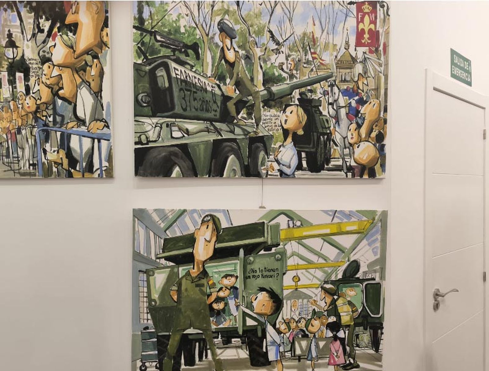 Esteban Guijarro plasma en 49 lienzos originales su visión del Ejército