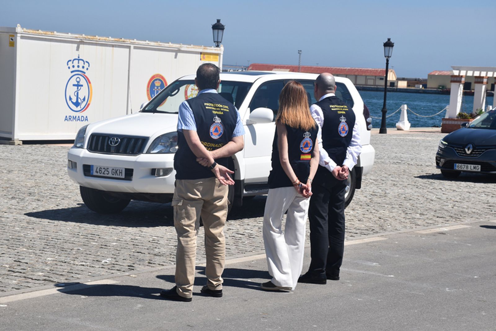 La OPE ensaya una zona de emergencia en el Muelle España
