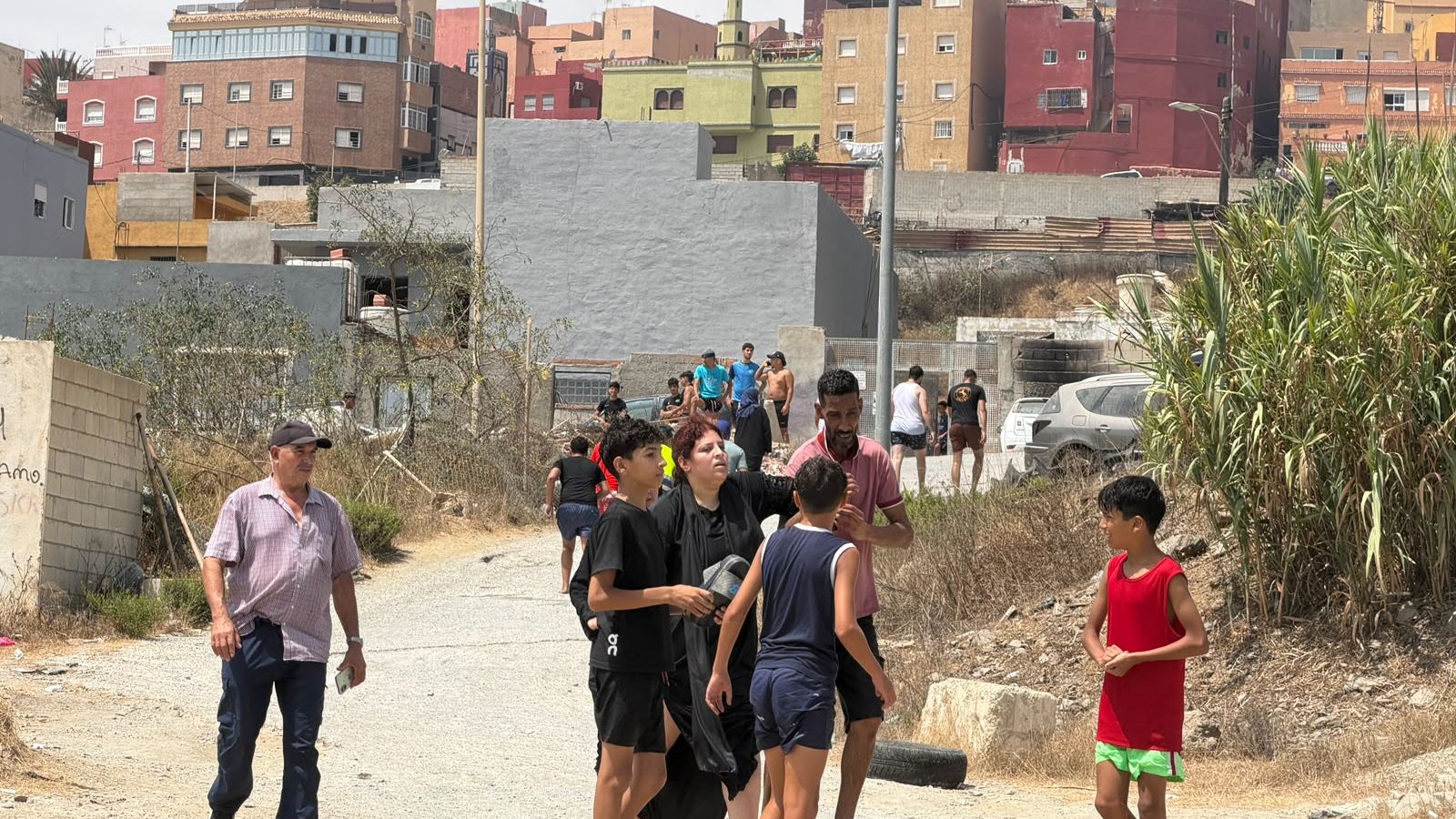 Una familia recién llegada a Ceuta a nado