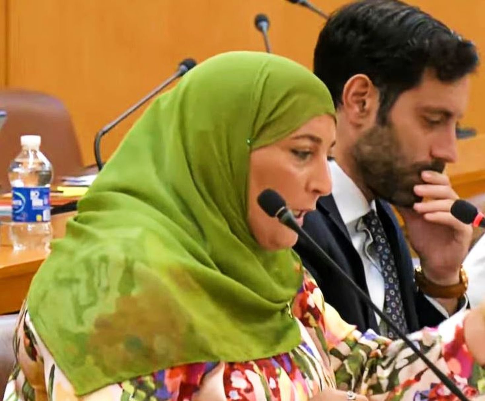 Nadia Mohamed, durante el pleno