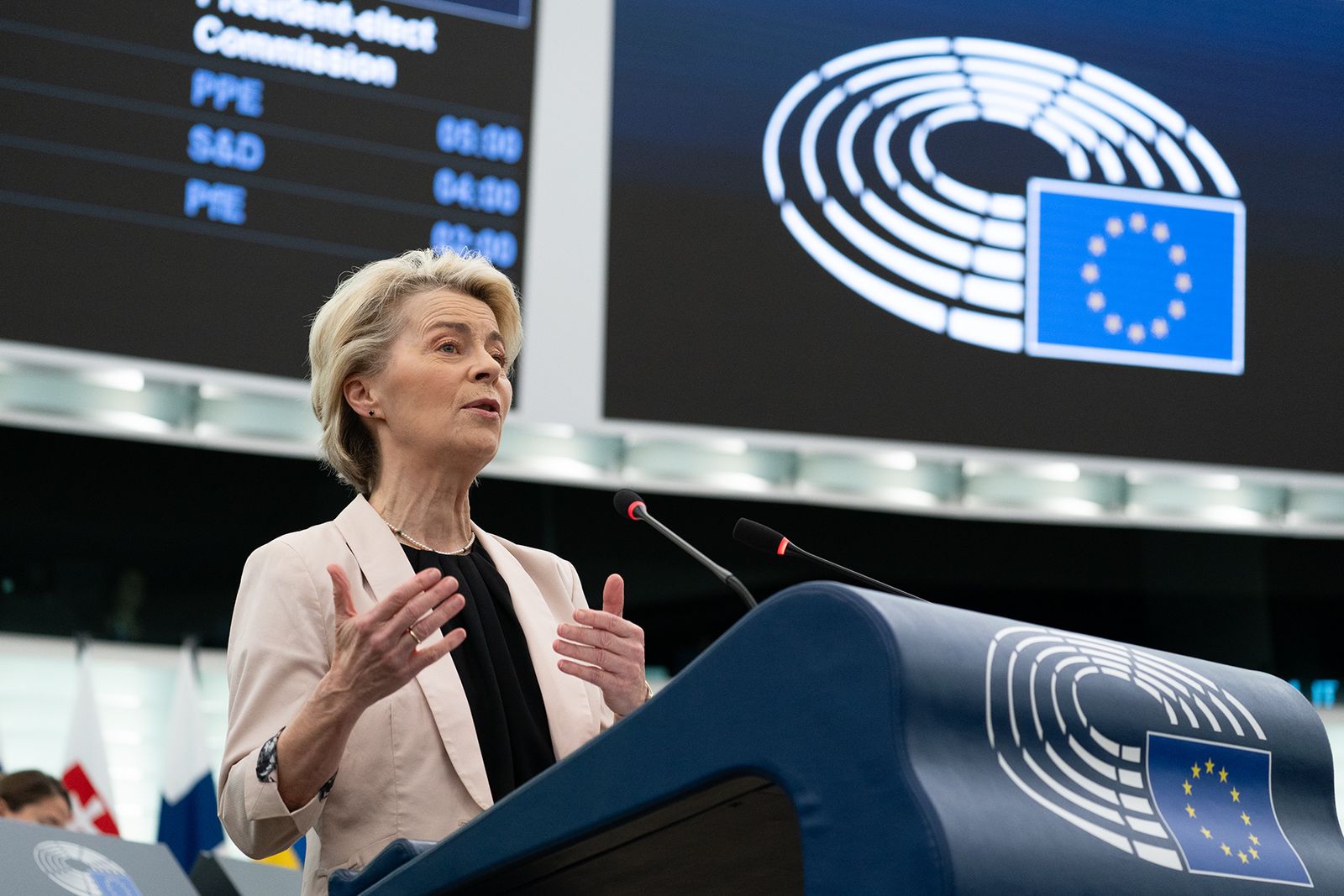La presidenta de la Comisión Europea, Ursula von der Leyen