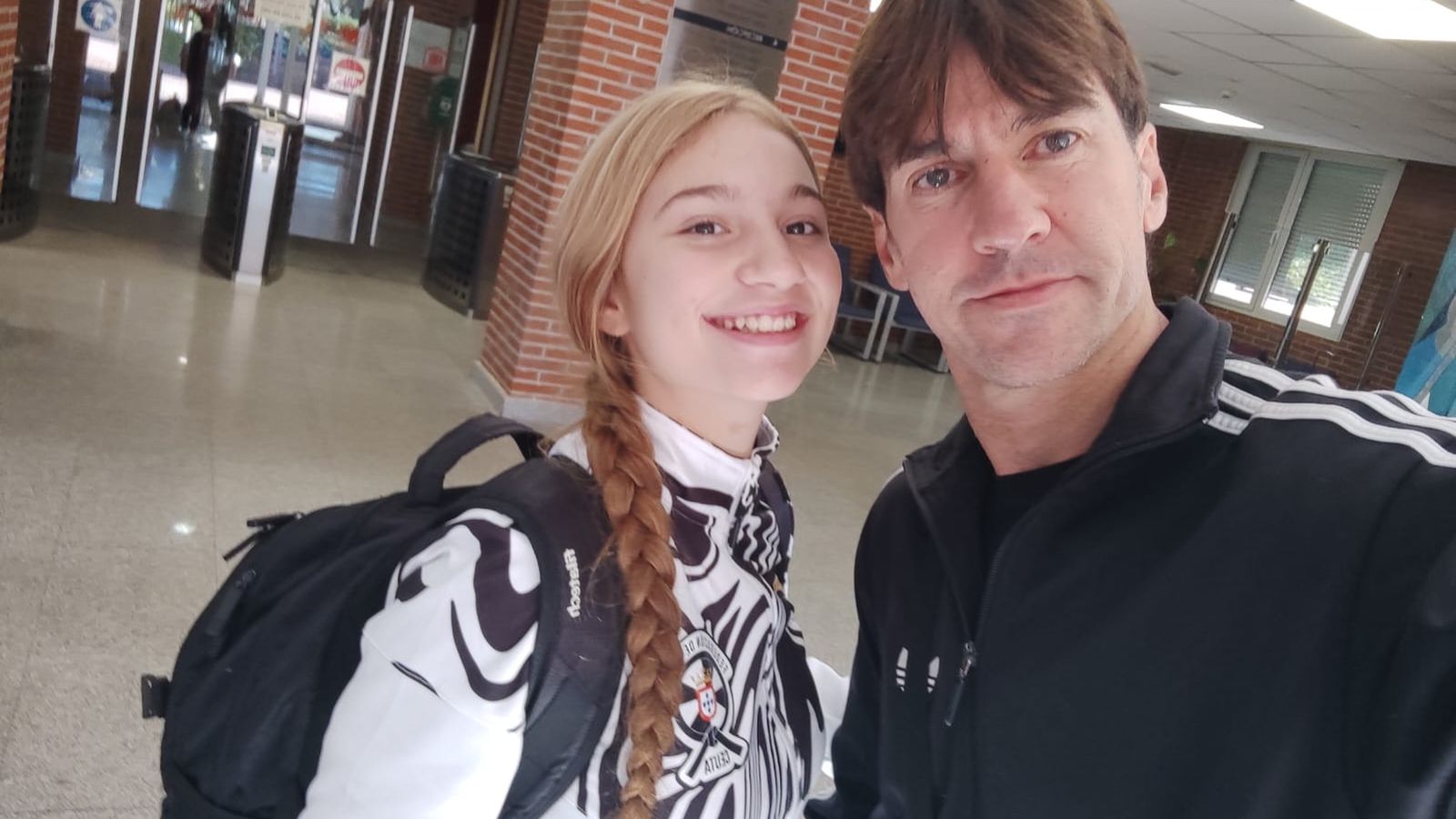 Julia Melgar con su coach Cristóbal Mateo