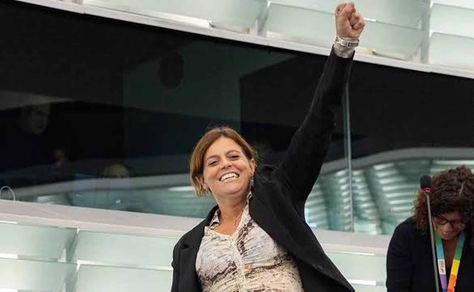 La eurodiputada italiana Ilaria Salis, de The Left, el grupo europeo en el que se integra Sumar