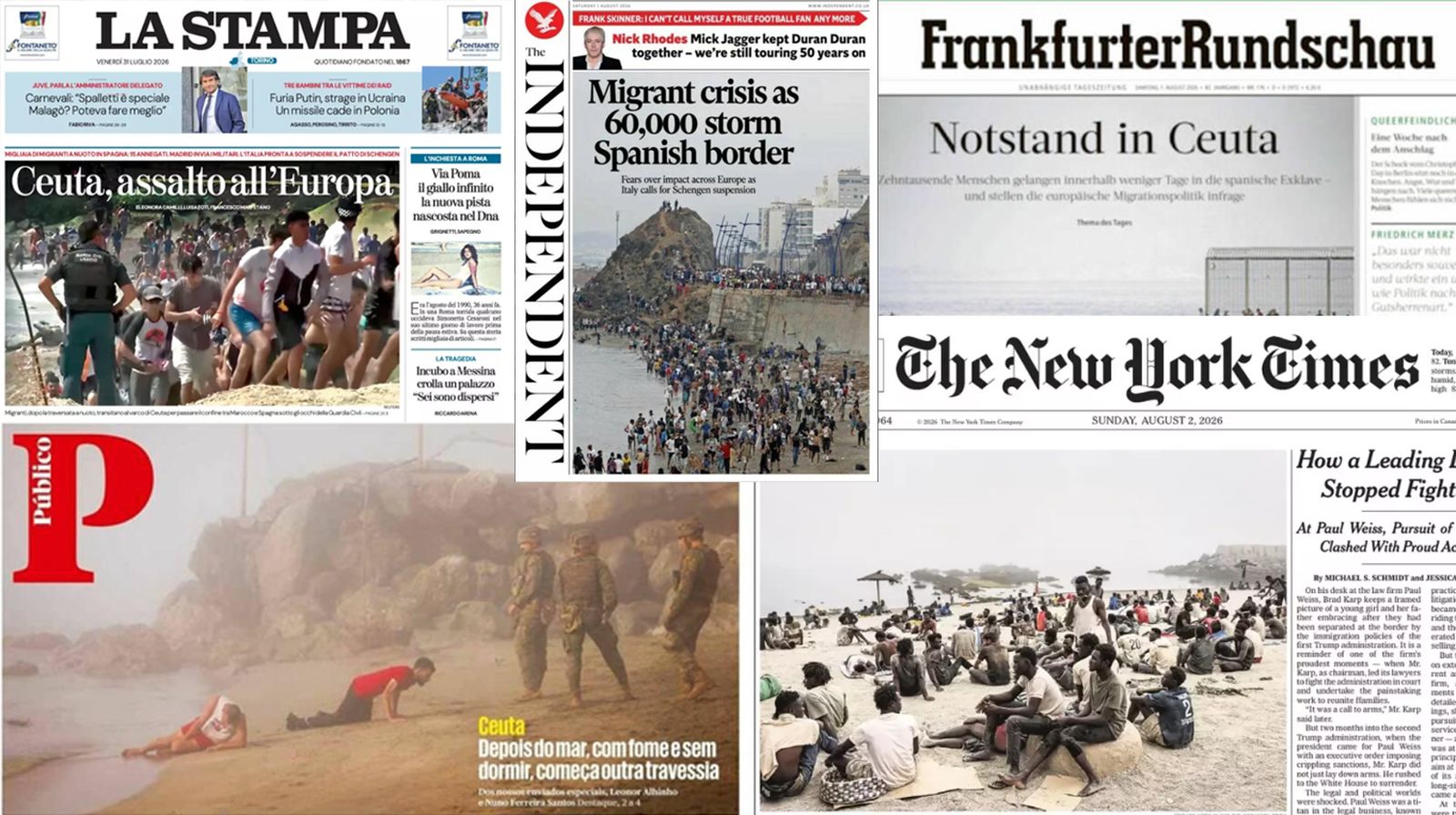 Portadas de la prensa internacional