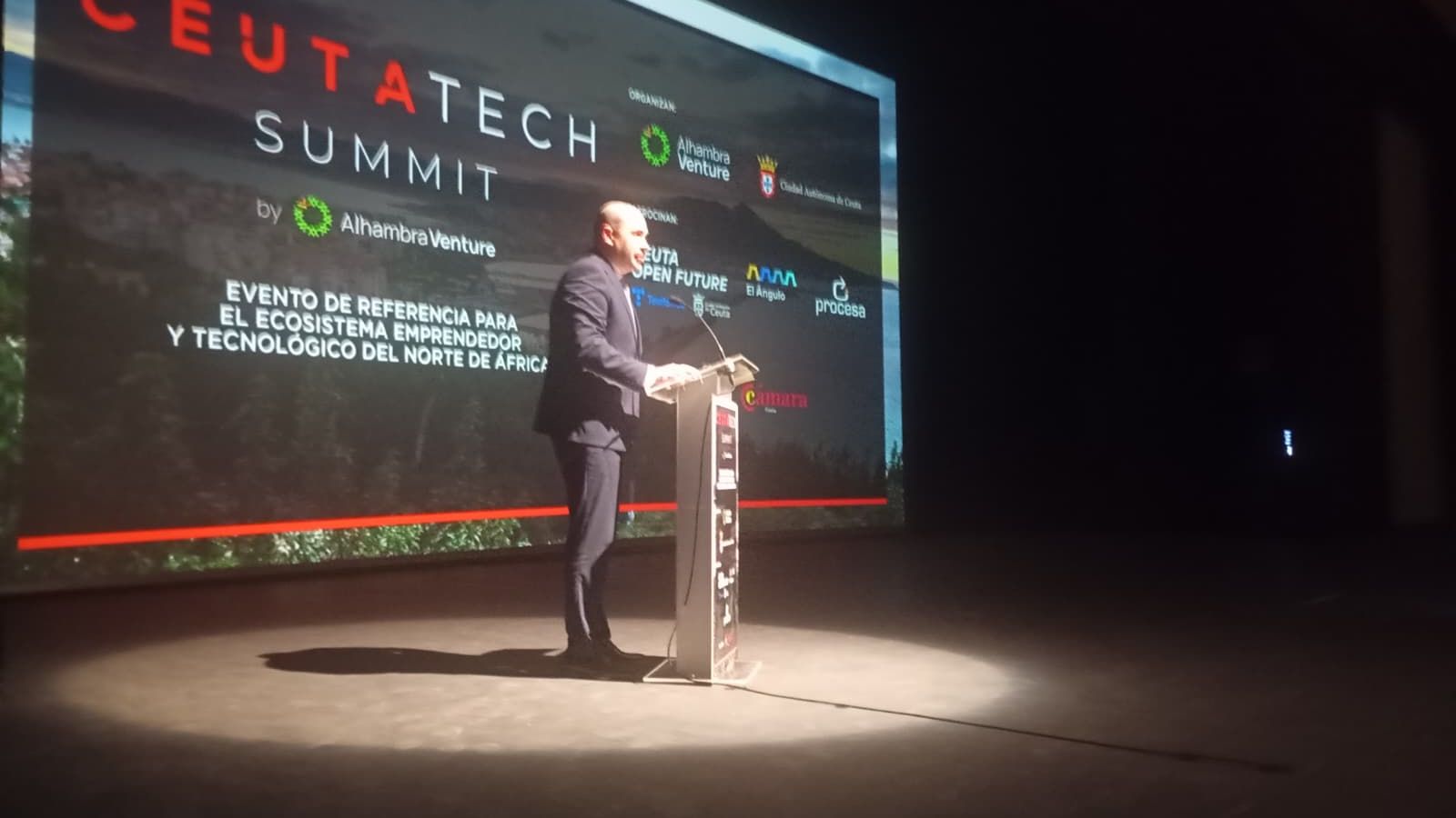 El delegado del Gobierno, durante su intervención