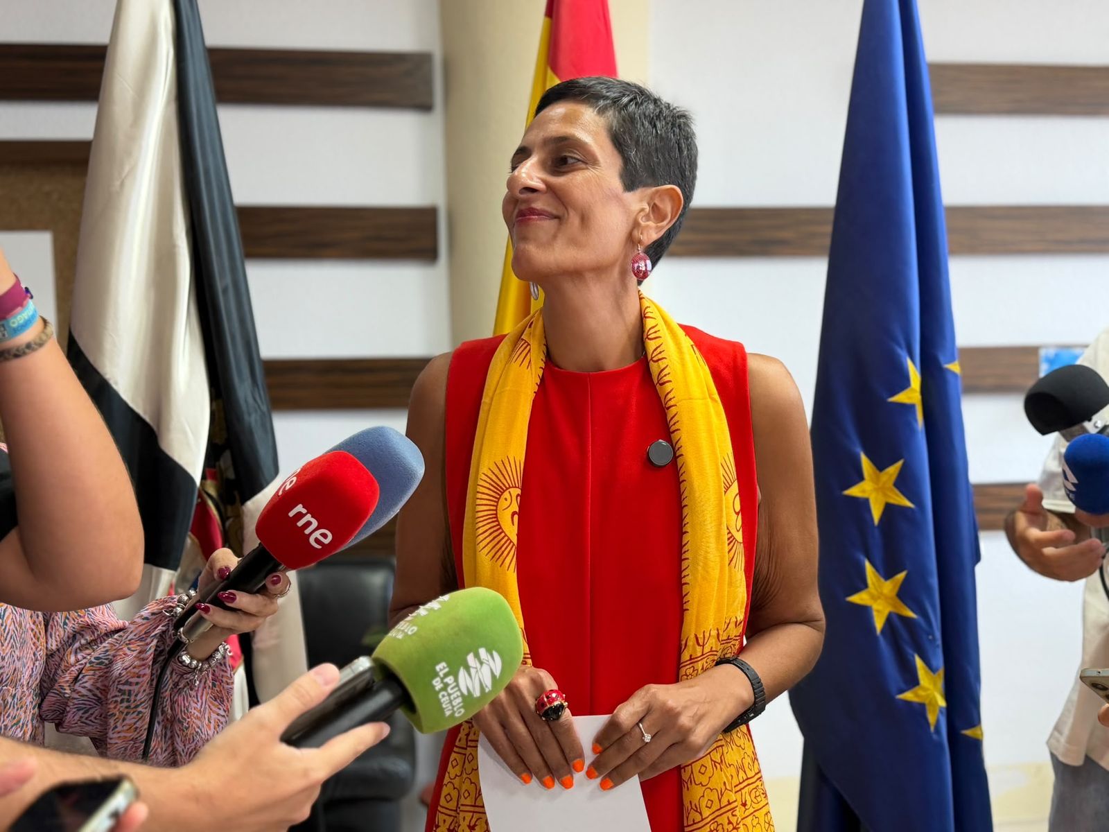 La consejera Chandiramani, este miércoles en un encuentro con los medios.