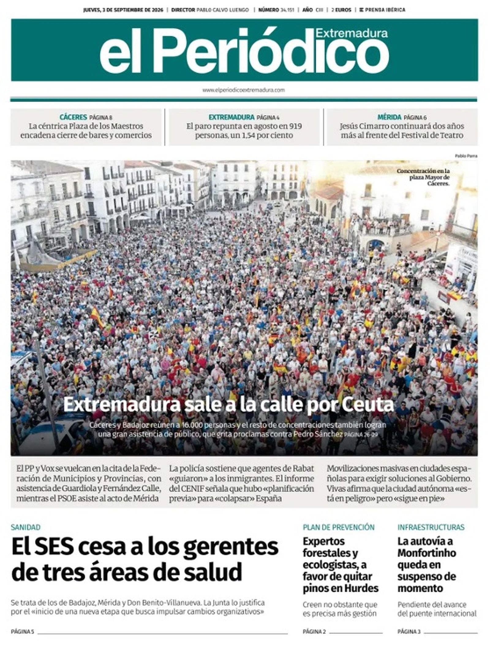Ceuta ocupa las portadas nacionales