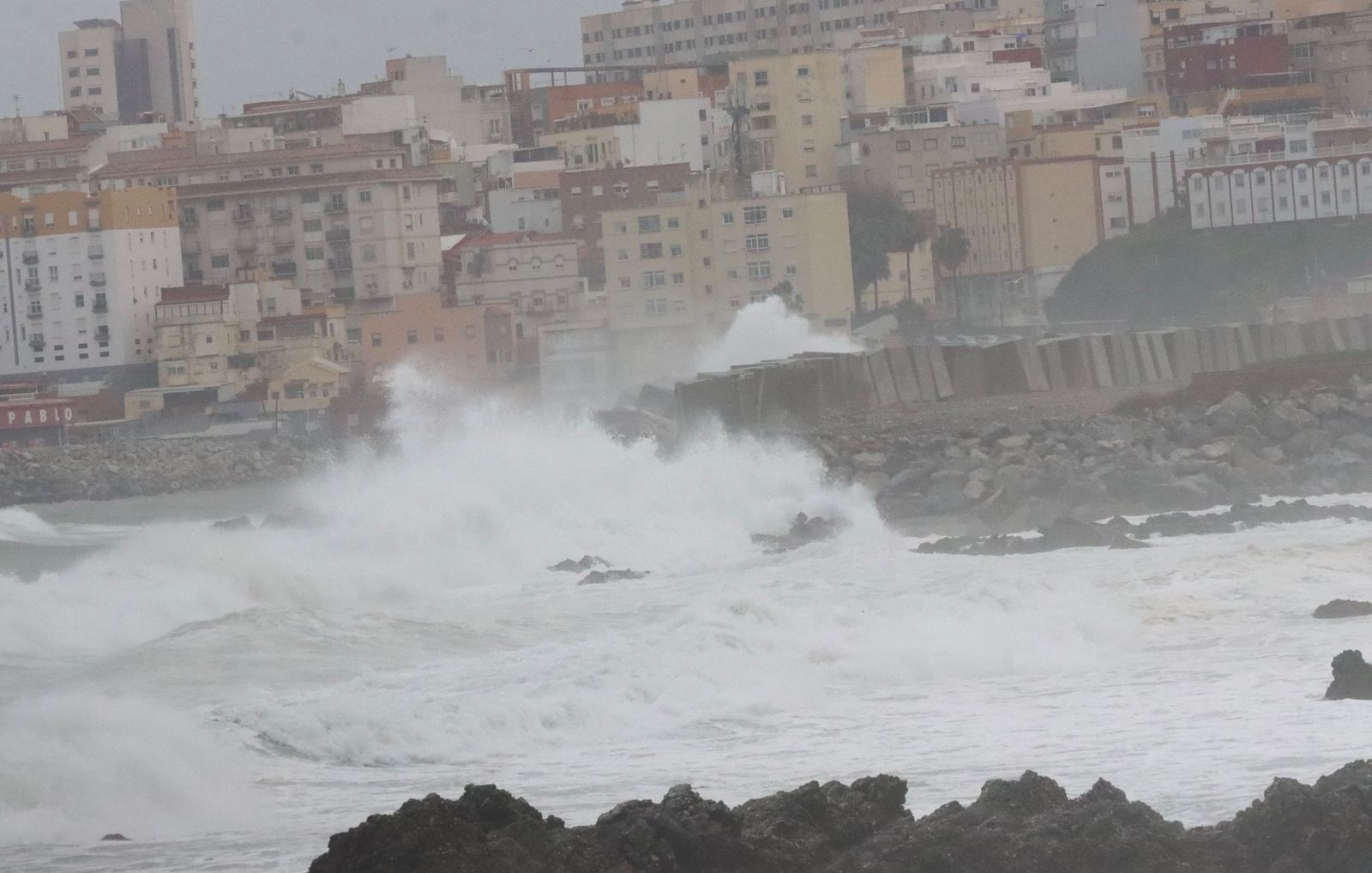 Imagen del temporal.